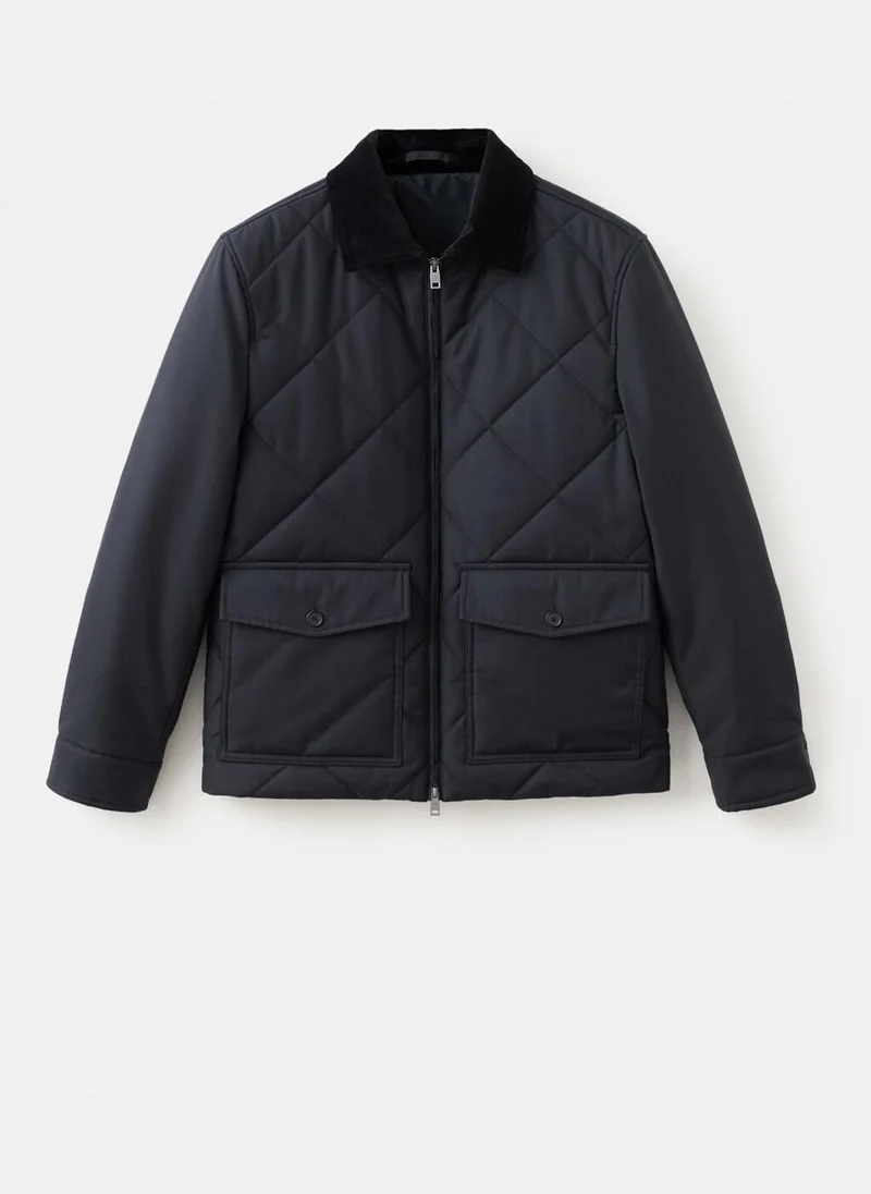 Mango Man  Quilted water repellent jacket for Men | Best Price UAE